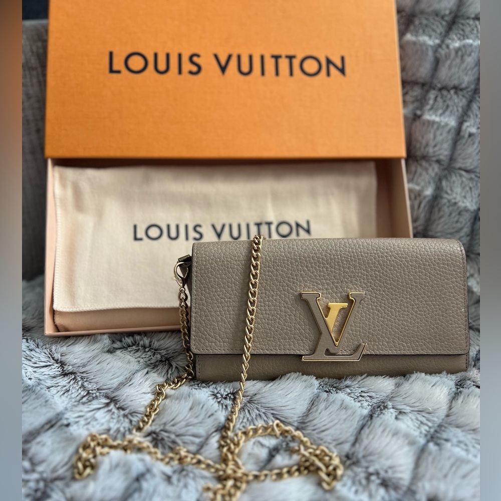 Louis Vuitton Taurillon Capucines Long Bifold Wallet on chain/crossbody bag 🔥 - Picture 5 of 15